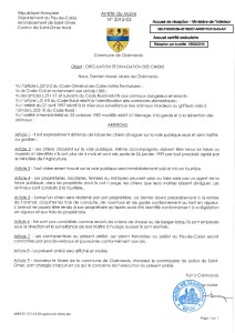 ARRETE 2015-03 Divagation des chiens